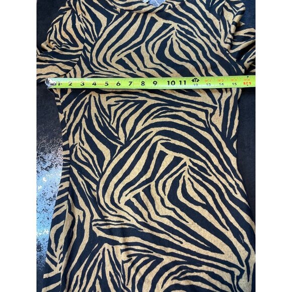 Speechless Animal Print Brown Black Long Sleeved Mock Neck Short Dress Sz XS - Picture 7 of 10